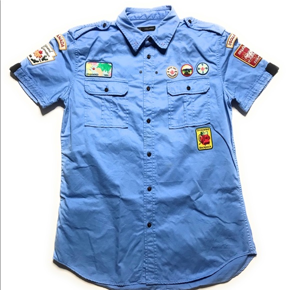 DSQUARED Other - Dsquared2 Corps Military Boy Scout Patches Shirt